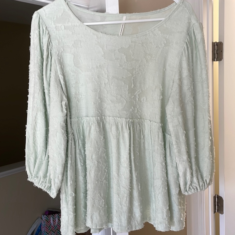 Mint green Anthropologie top!